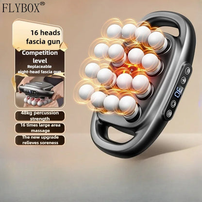 Experience Ultimate Relaxation with Our High-End 16-Head Fascia Gun Massager for Deep Tissue Relief