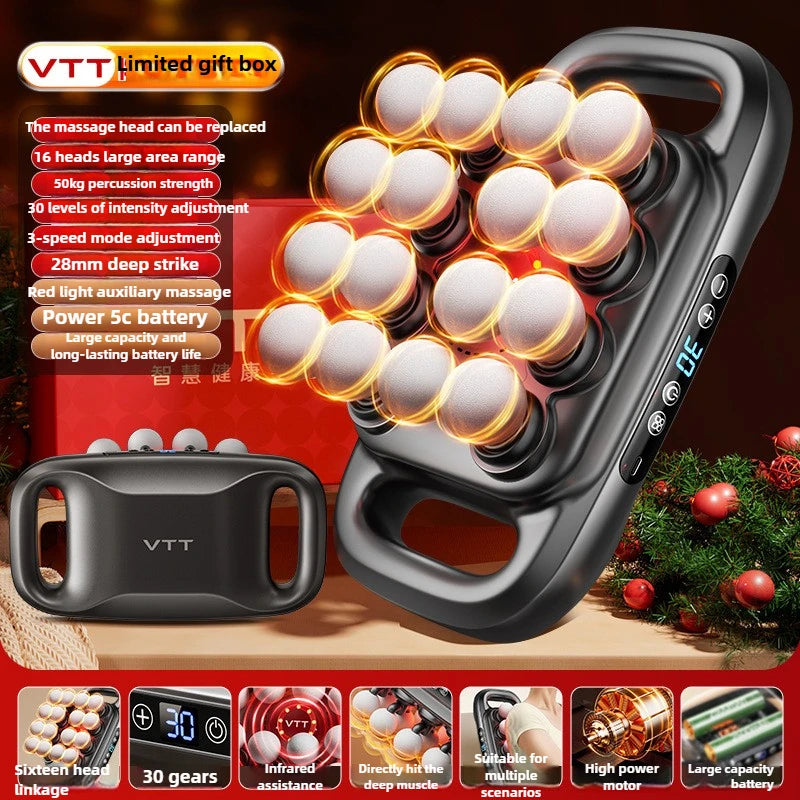 Experience Ultimate Relaxation with Our High-End 16-Head Fascia Gun Massager for Deep Tissue Relief